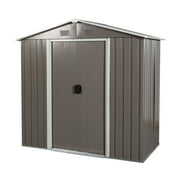 Rent to own Mulanimo 6x4Ft Outdoor Storage Shed with Floor Frame Waterproof UV Protection Storage House Garden Metal Shed with Lockable Door for Garden Backyard Patio Lawn