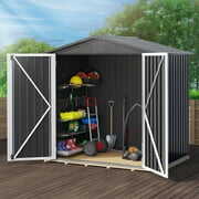 Rent to own Dextrus 6x4 FT Outdoor Storage Shed, Large Metal Tool Sheds, Heavy Duty Storage House with Lockable Doors & Air Vent for Backyard Patio Lawn to Store Bikes, Tools, Lawnmowers