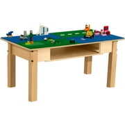 Rent to own Time-2-Play Kids Blue N Green Montessori Lego Compatible Table W Shelf Playroom Activity Play