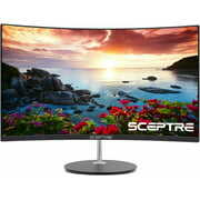 Sceptre Curved 27" LED Monitor HDMI VGA up to 75Hz Build-in Speakers, Edgeless Machine Black 2021 (C278W-1920RN)