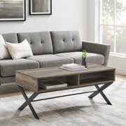 Rent to own Roanoke Modern X-Leg Coffee Table by Manor Park - Multiple Finishes