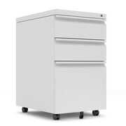 Rent to own GangMei Office Mobile File Cabinet with Lock, Under Desk Metal Movable Cabinet for Legal/Letter Size, Fully Assembled, Metal Storage Cabinet for Home Office