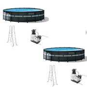 Rent to own Intex 18ft x 52in Ultra XTR Round Frame Above Ground Pool Set with Pump (2 Pack)