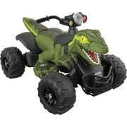 Rent to own 12V Power Wheels Jurassic World Dino Racer Battery-Powered Ride-On ATV Dinosaur Toy, Green