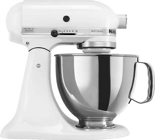 Rent to own KitchenAid - KSM150PSWH Artisan Series Tilt-Head Stand Mixer - White