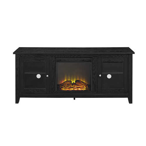 Rent to own Walker Edison - Fireplace TV Console for Most TVs Up to 60" - Black