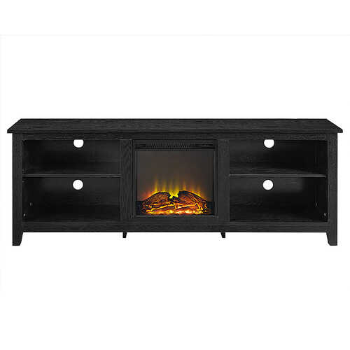 Rent to own Walker Edison - Fireplace TV Console for Most TVs Up to 70" - Black