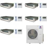 Rent to own Gree MULTI42CDUCT500-42,000 BTU Multi21+ Penta-Zone Concealed Duct Mini Split Air Conditioner Heat Pump 208-230V (9-9-9-9-9)