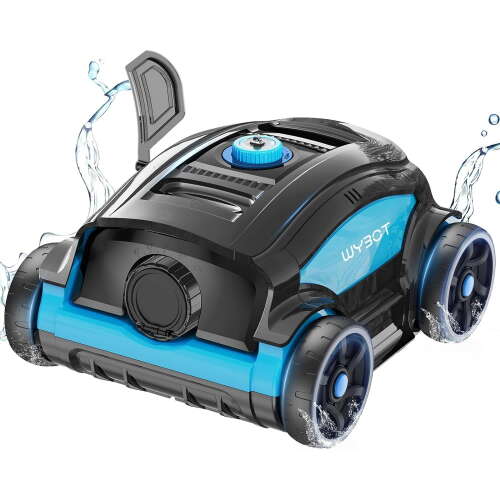 Rent to own Wybot Robotic Pool Cleaner, Cordless Pool Vacuum Robot with 45W Boosted Power, 130Mins Superior Endurance for Above/Inground Pools Up to 1300 Sq.ft (Black and Blue)