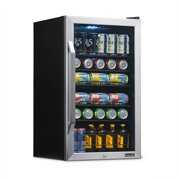 Rent to own NewAir Premium Stainless Steel 126 Can Beverage Refrigerator and Cooler with SplitShelf Design, AB-1200X