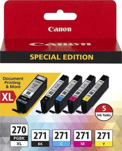Rent to own Canon - 270 XL/CLI-271 5-Pack Special Edition Ink Cartridges - Black/Cyan/Magenta/Yellow
