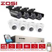 Rent to own ZOSI H.265+ CCTV 1080P Security Camera System 8CH HDMI 5mp Lite DVR with 1TB HDD Home Surveillance Outdoor IR Night Vision