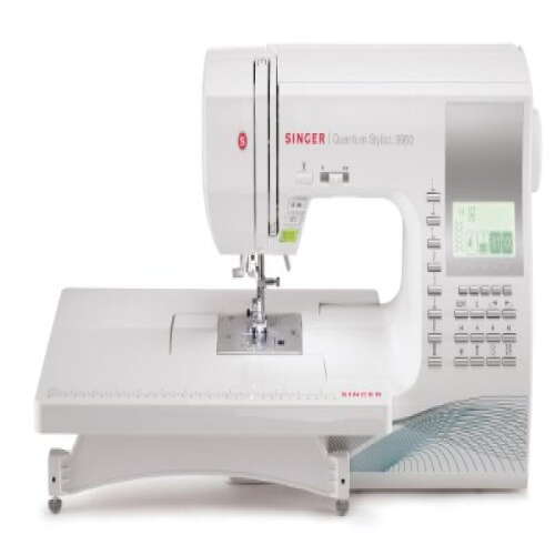 Rent to own SINGER Quantum Stylist 9960 Computerized Portable Sewing Machine with 600-Stitches Electronic Auto Pilot Mode, Extension Table and Bonus Accessories, Perfect for Customizing Projects