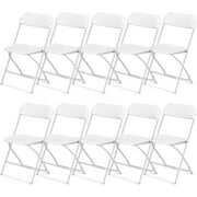 Rent to own UBesGoo 10 Packs Plastic Folding Chairs Wedding Banquet Seat Premium Party Event Chair