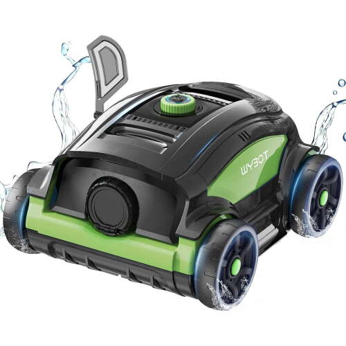 Rent to own Wybot Cordless Robotic Pool Cleaner, Cordless Pool Vacuum Robot with 45W Boosted Power,130Mins Superior Endurance for Above/Inground Pools Up to 1300 Sq.ft (Black and Green)