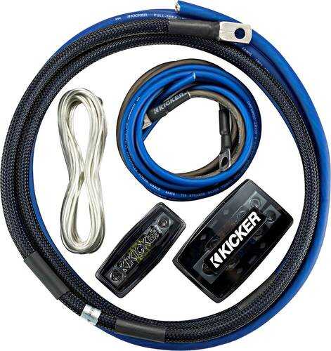 Rent to own KICKER - P-Series 2-Channel Amplifier Power Kit - Blue/Gray/Black