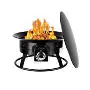 Rent to own Camplux Fire Pit FP19ML 19" Outdoor Portable Propane Gas Fire Bowl with Lid & Carry Kit, Manual Ignition