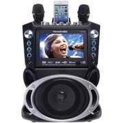 Rent to own Karaoke USA GF840 Complete Bluetooth Karaoke System includes 2 Microphones, Remote Control, 7" Color Screen and Record Function