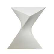 Rent to own LeisureMod Randolph Modern Vanity Side Traingular Table, White