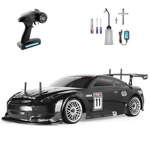 Rent to own HSP RC Car 4wd 1:10 On Road Racing Two Speed Drift Vehicle Toys 4x4 Nitro Gas Power High Speed Hobby Remote Control Car Black