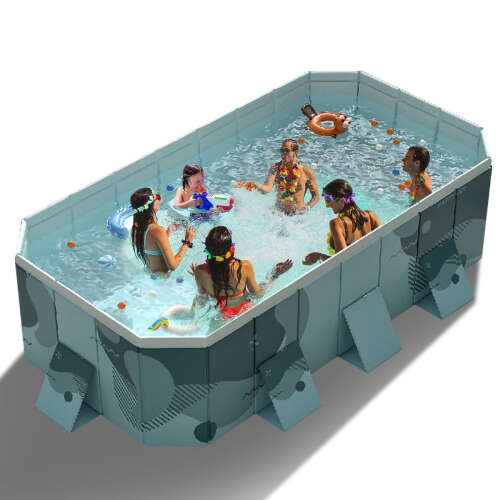 Rent To own - SolarSoda Foldable Swimming Pool, No-Inflatable Above Ground Pool