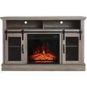 Rent to own Modern TV Stand with Electric Fireplace, Media Storage TV Console, 55 in.