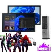 Rent to own Dell OptiPlex Gaming Computer PC, Intel i5 Quad Core Gen 2, with NVIDIA GTX Graphics, 22" Dual, 8GB DDR3 RAM, 128GB SSD + 1TB HDD, WiFi, Windows 11 (Used) (Fortnite Ready)