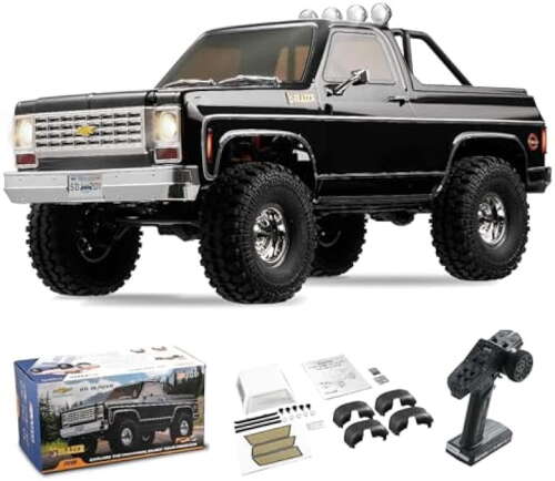 Rent to own FMS 1/10 RC Crawler FCX10 Chevy K5 Blazer Officially Licensed, RC Pick Up Truck & SUV, 2.4GHZ 11CH Remote Control Car with Two-Speed Transmission