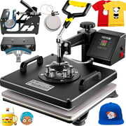 Rent to own VEVOR 5 in 1 Heat Press 15X15 inch Heat Press Machine Digital Multifunctional Sublimation T-Shirt Heat Press Machine for T Shirts Hat Mug Cap Plate
