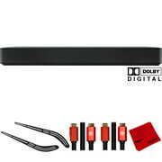 Rent to own LG SK1 2.0-Channel Compact Sound Bar with Bluetooth Bundle with Universal Soundbar Bracket Mount, 2x Deco Gear 6FT Universal 4K HDMI 2.0 Cable and Deco Gear 6 x 6 inch Microfiber Cleaning Cloth