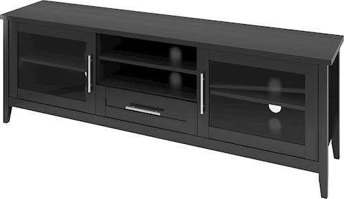 Rent to own CorLiving Jackson Wooden TV Stand, for TVs up to 85" - Black Wood Grain