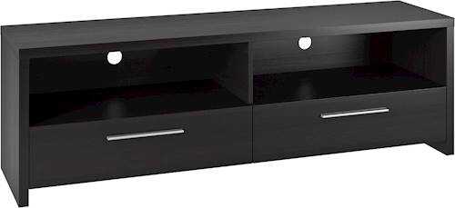 Rent to own CorLiving Fernbrook TV Stand with Drawers, for TVs up to 75" - Black Faux Wood Grain