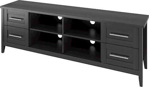 Rent to own CorLiving Jackson Wooden Extra Wide TV Stand, for TVs up to 85" - Black Wood Grain