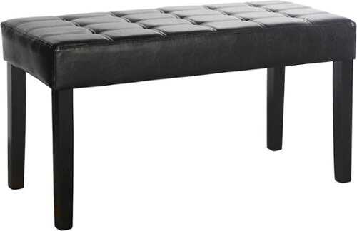 Rent to own CorLiving - California 24 Panel Bench - Dark Espresso/Black