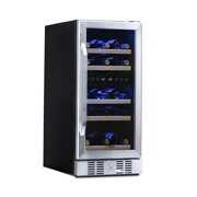 Rent to own NewAir Wine Cooler 29 Bottle Capacity Under Counter Built In Dual Zone Refrigerator, AWR-290DB Stainless Steel