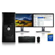 Rent to own Restored Dell Optiplex Desktop Computer 2.9 GHz Core 2 Duo Tower PC, 4GB, 500GB HDD, Windows 10 Home x64, Office 365 Essentials, 17" Dual Monitor , USB Mouse & Keyboard (Refurbished)