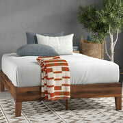 Rent to own Zinus Marissa 12” Deluxe Wood Platform Bed Frame, Antique Espresso Finish, Twin