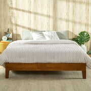 Rent to own Zinus Wen 12" Deluxe Wood Platform Bed Frame, Cherry, Queen
