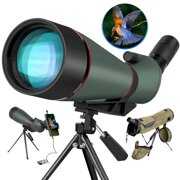 Rent to own LAKWAR 25-75x100 HD Spotting Scope For Bird Watching, Monocular Telescope 45-Degree Angled Eyepiece with, Carrying Bag and Scope Phone for Hunting Target Shooting Wildlife Scenery