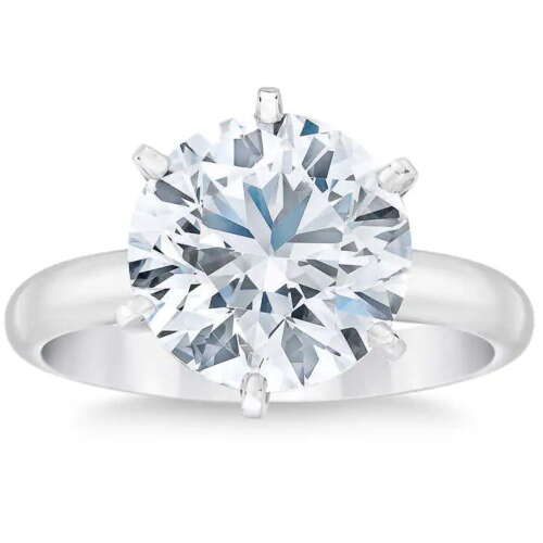 Rent to own Pompeii3 Pompeii Platinum 1 - 5 carat Round Certified Diamond Engagement Ring Lab Grown (GH,(VS2))