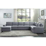 Rent to own 147" Tifton Light Gray 7-Piece Modular Sectional Sofa Chaise