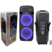 Rent to own MR DJ PBX6300BAT DUAL 15" 4500W MAX POWER 2-WAY PA/DJ BLUETOOTH BATTERY SPEAKER