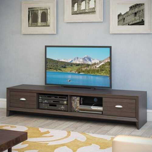 Rent to own CorLiving  Lakewood Extra Wide TV Stand, for TVs up to 85" - Wenge