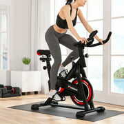 Rent to own GEEMAX Indoor Exercise Bike, Fitness Bikes Stationary Upright Cycling Belt Drive with Adjustable Resistance, LCD Monitor & Phone Holder for Home Gym Cardio Workout EB-005
