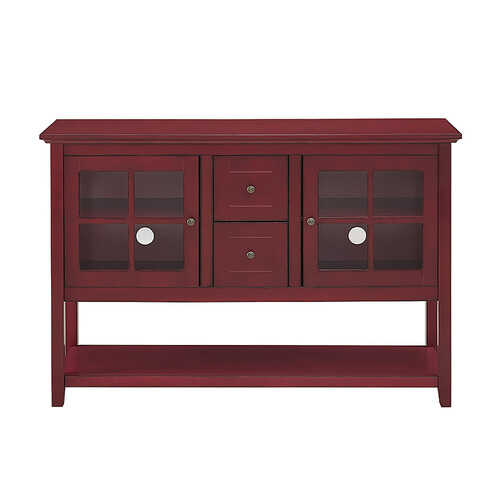 Rent to own Walker Edison - Transitional TV Stand / Buffet for TVs up to 55" - Red