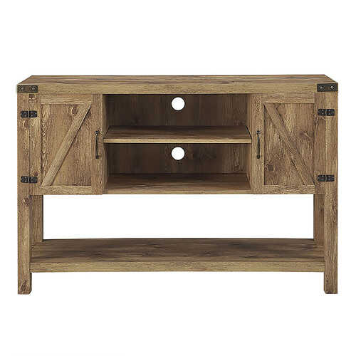 Rent to own Walker Edison - Farmhouse Barndoor Sideboard TV Stand for Most Flat-Panel TV's up to 55" - Barnwood