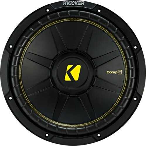 KICKER - CompC 10" Single-Voice-Coil 4-Ohm Subwoofer - Black