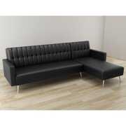 Rent to own Gold Sparrow Claremont Convertible Sofa Bed Sectional - Black