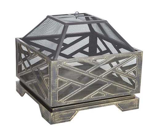 Fire Sense - Catalano Square Fire Pit - Antique bronze