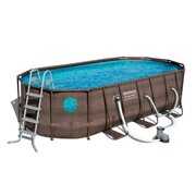 Rent to own Bestway Power Steel Swim Vista 18' x 9' x 48" Above Ground Swimming Pool Set